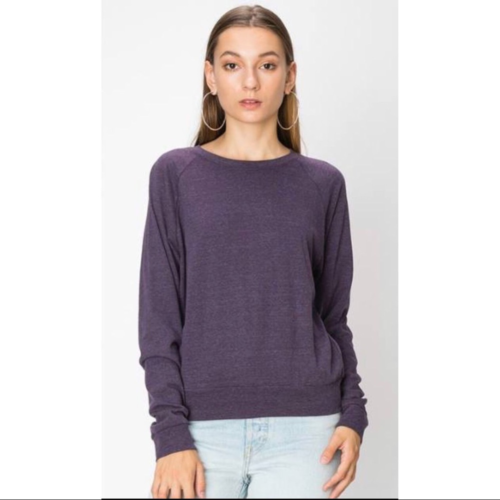 Double Zero, NWT, Sz S, egg plant long sleeve top